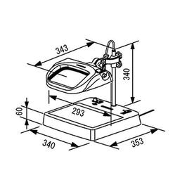 Otsuka O-LIGHT-5-CL-4XAR โคมไฟแว่นขยายแบบมีไฟส่วนฐาน│Big Recta-Lens Series image