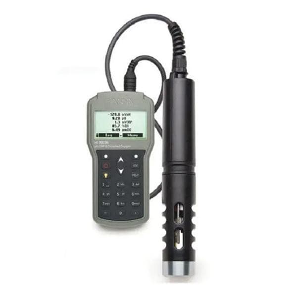 HANNA HI-98196 เครื่องวัดค่ากรด-ด่าง/ปริมาณออกซิเจนในน้ำ pH ORP DO และ Atmospheric Pressure image