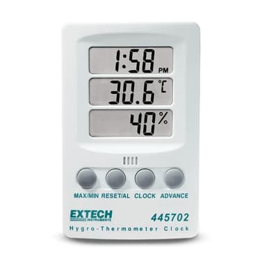 Extech EX-445702 นาฬิกาอัจฉริยะ พร้อมวัดอุณหภูมิและความชื้น (Hygro-Thermometer Clock)