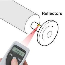 Testo-0554-0493 แผ่นสะท้อนแสงสำหรับเครื่องวัดความเร็วรอบ image