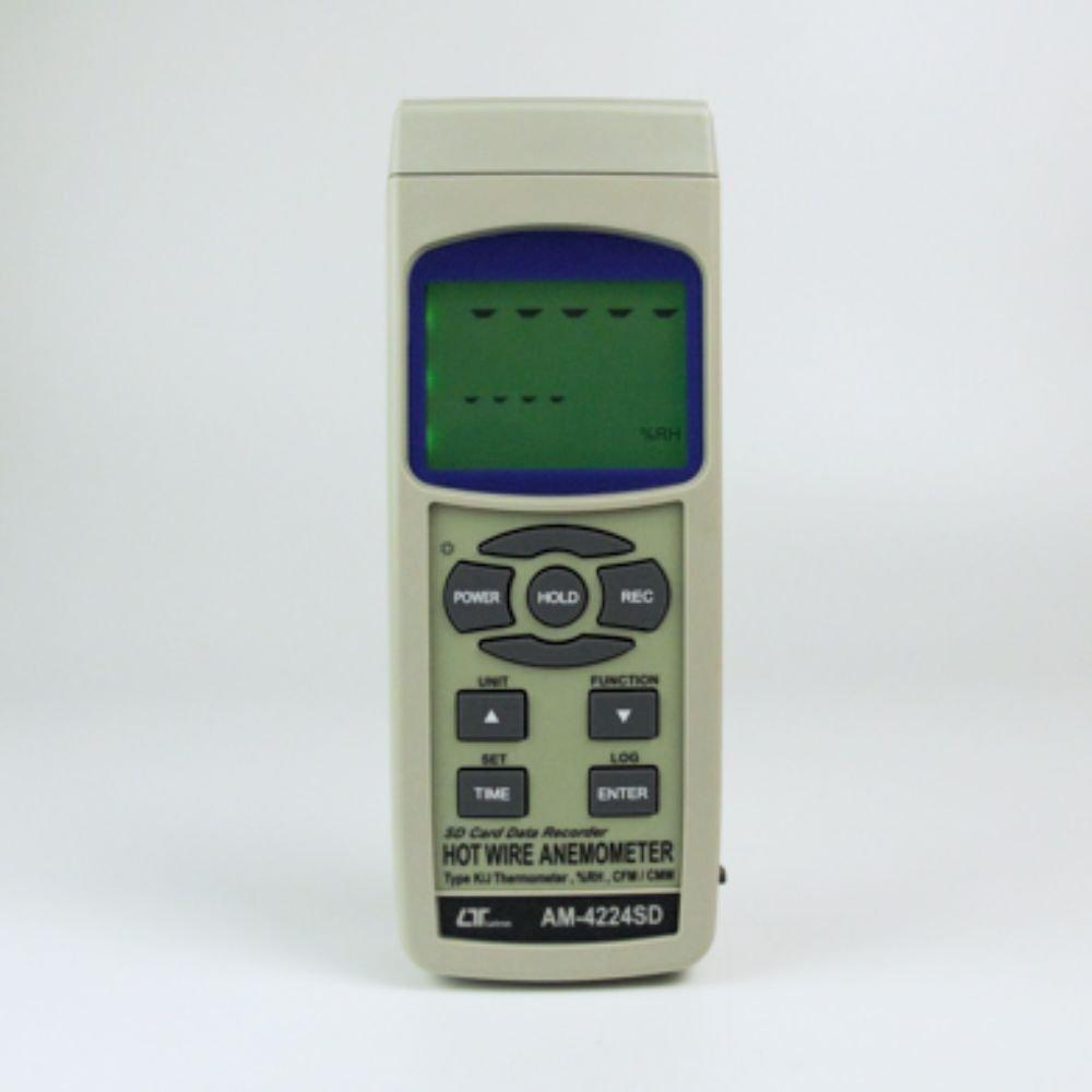 Lutron AM-4224SD เครื่องวัดและบันทึกความเร็วลม/ ปริมาตรลมแบบ Hot Wire (6 In 1) | SD Card-photo0