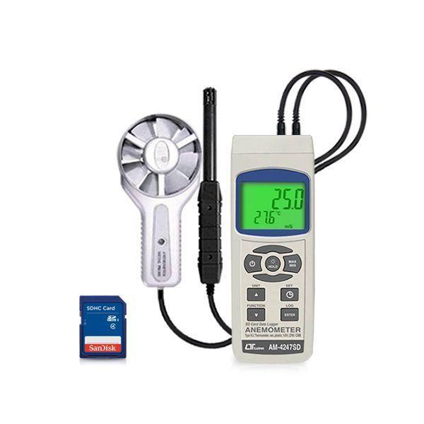 Lutron AM-4247SD เครื่องวัดและบันทึกความเร็วลมและปริมาตรลม (7 In 1) | SD Card image