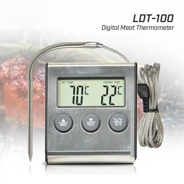 LONNMETER LDT-100 เครื่องวัดอุณหภูมิอาหาร Digital Meat Thermometer & Timer