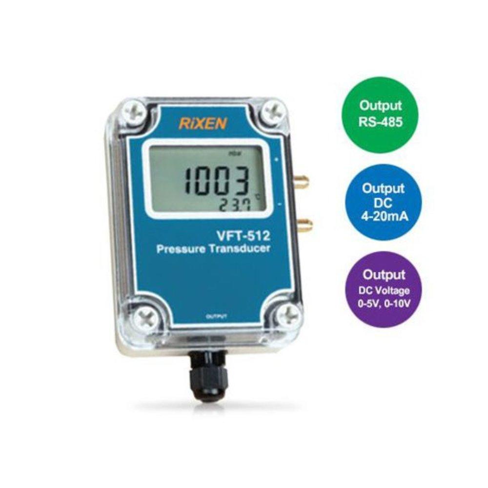 RIXEN VFT-512 เครื่องวัดความแตกต่างของความดันต่ำ Differential Pressure Transducer-photo0