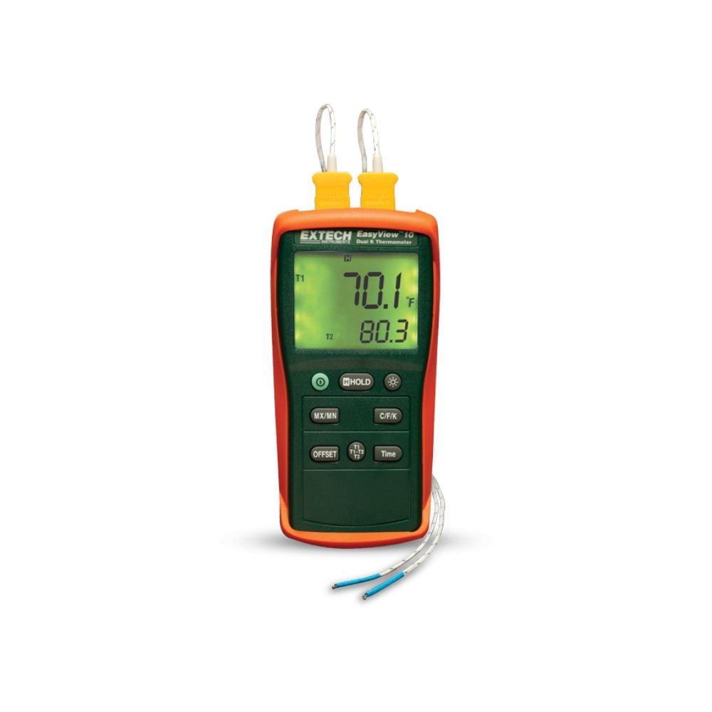 EXTECH EX-EA10 เครื่องวัดอุณหภูมิแบบแยกโพรบ EasyView™ Dual Input Thermometers-photo0