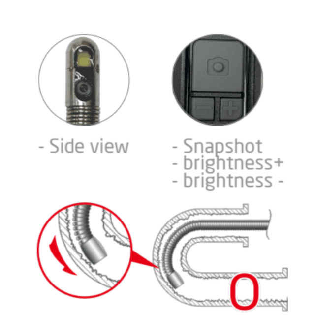 Mitcorp MITC-X2000-39DS-1M-ST-M กล้องส่องภายในท่อพร้อมโพรบ 3.9mm ยาว 1 เมตร (Side view) image