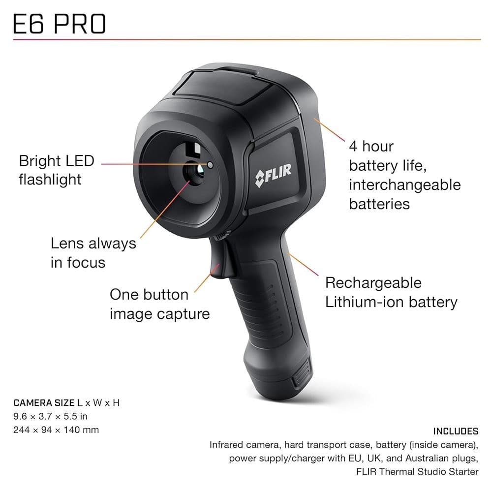 FLIR E6 PRO กล้องถ่ายภาพความร้อน (240x180 Pixels) image