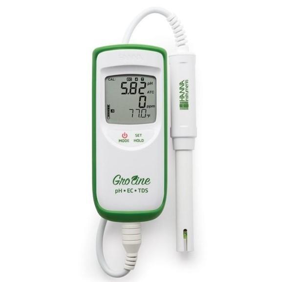 Hanna HI-9814 เครื่องวัดค่า pH/EC/TDS/Temp สำหรับไฮโดรโปนิกส์ image