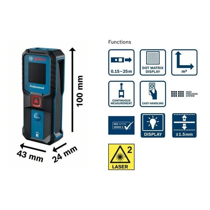BOSCH GLM 30-23 เลเซอร์วัดระยะ ขนาด 30 เมตร image