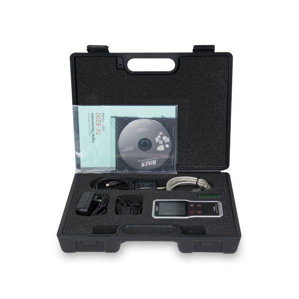 Rixen TK-6200 Deluxe Set เครื่องวัดและบันทึกอุณหภูมิ 2 ช่องโพรบ | IP66 image