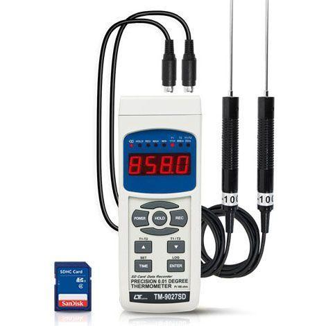 Lutron TM-9027SD เครื่องวัดอุณหภูมิ 2 Channels (Pt100 Ohm) | SD Card image