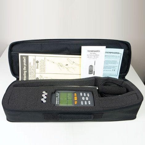 Tenmars TM-4001 เครื่องวัดความเร็วลมและปริมาตรลมแบบ Hot-Wire | 3in1 (โพรบดัดงอได้) image