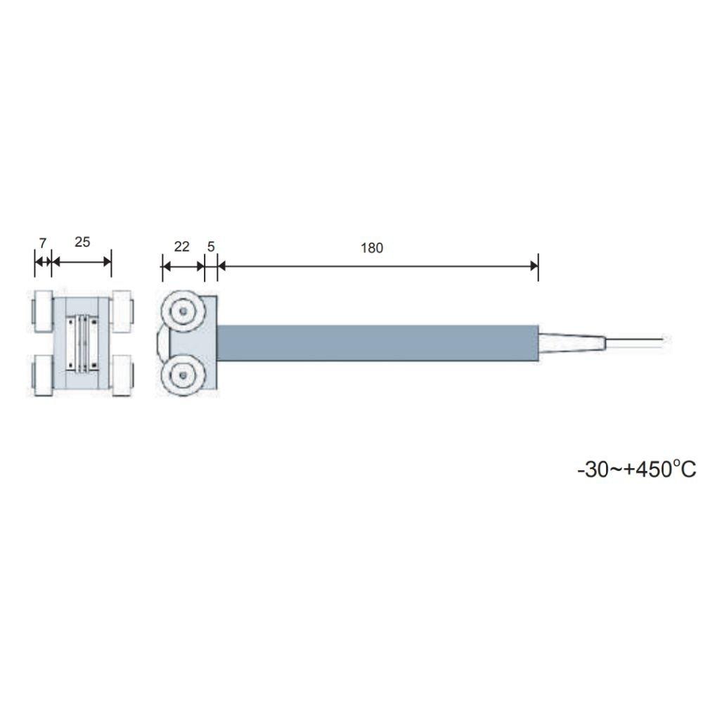 RIXEN RSK-64 โพรบวัดอุณหภูมิ ROLLER-SURFACE TYPE (Stainless Bearing Wheel)-photo1