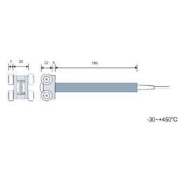 RIXEN RSK-64 โพรบวัดอุณหภูมิ ROLLER-SURFACE TYPE (Stainless Bearing Wheel)-small-photo1