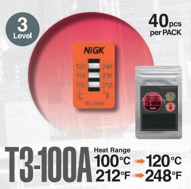 NiGK รุ่น T3-100A แถบวัดอุณหภูมิแบบ Irreversible (3 Point) | (100 to 120℃) image
