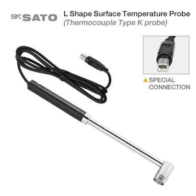 SK Sato SK-S308K โพรบวัดอุณหภูมิพื้นผิว L shape (Type K) | -30 to 600°C