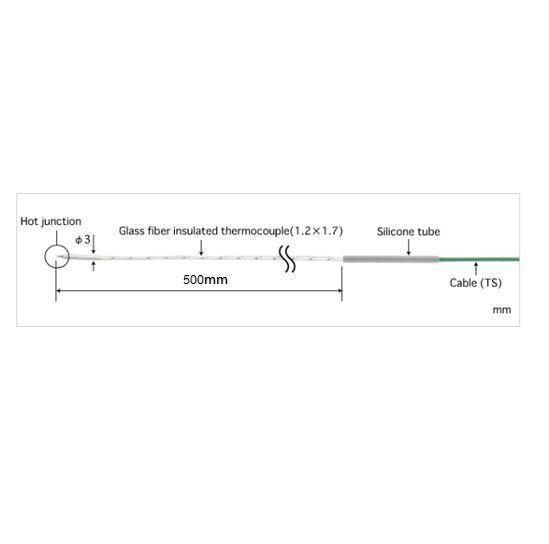Anritsu AT-20E-050-0-TS1-ASP Air Temperature Probes Max.500 °C (Type E) image