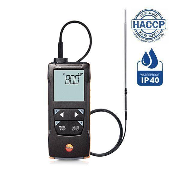 Testo 110 เครื่องวัดอุณหภูมิดิจิตอล (1 Channel) HACCP image