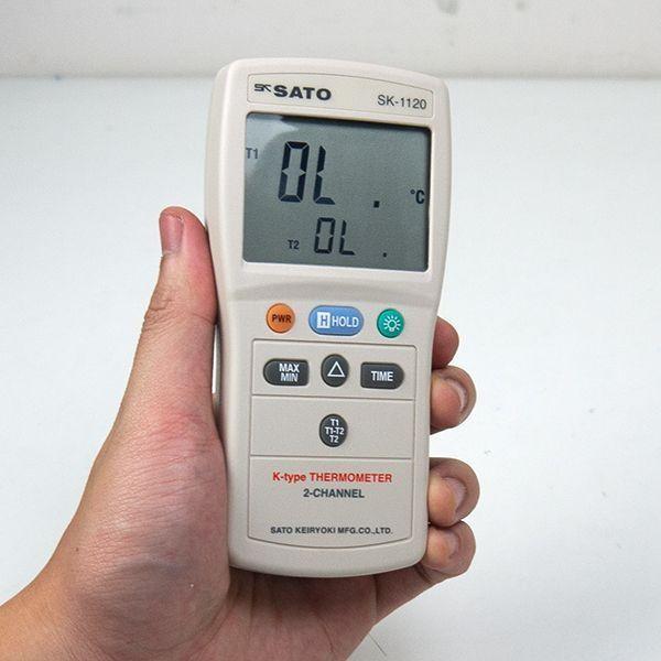SK Sato SK-1120 เครื่องวัดอุณหภูมิจอ LCD ขนาดใหญ่ (2 ช่องโพรบ) image