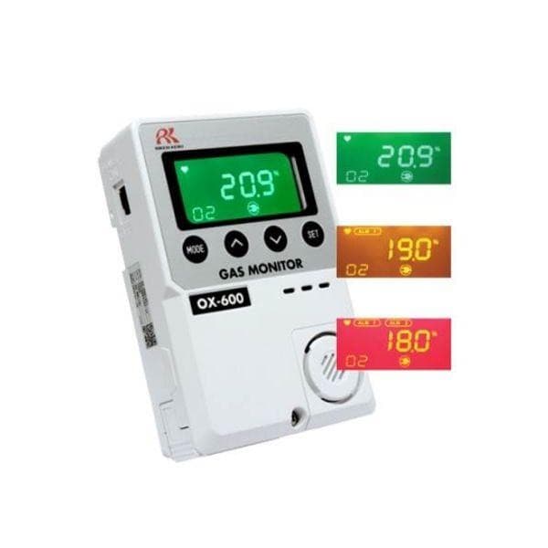 RIKEN KEIKI OX-600 เครื่องวัดออกซิเจนในอากาศ (O2) | power supply AC220V with UPS image