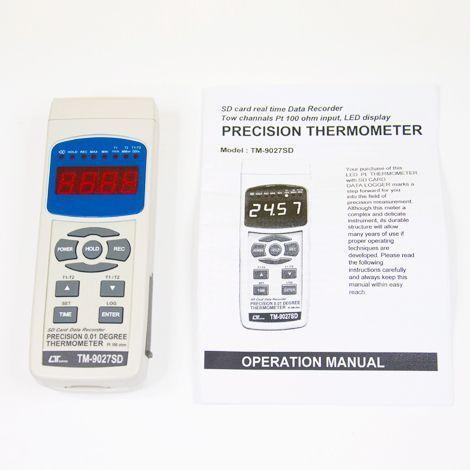 Lutron TM-9027SD เครื่องวัดอุณหภูมิ 2 Channels (Pt100 Ohm) | SD Card image