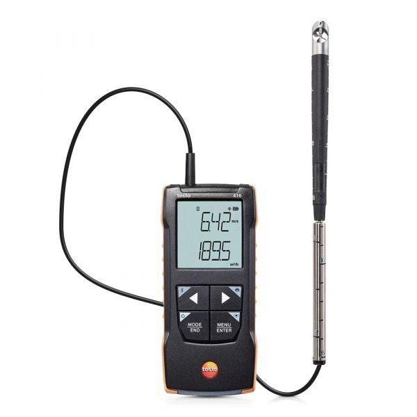 Testo 416 เครื่องวัดความเร็วลมแบบใบพัดขนาดเล็ก With App Connection image