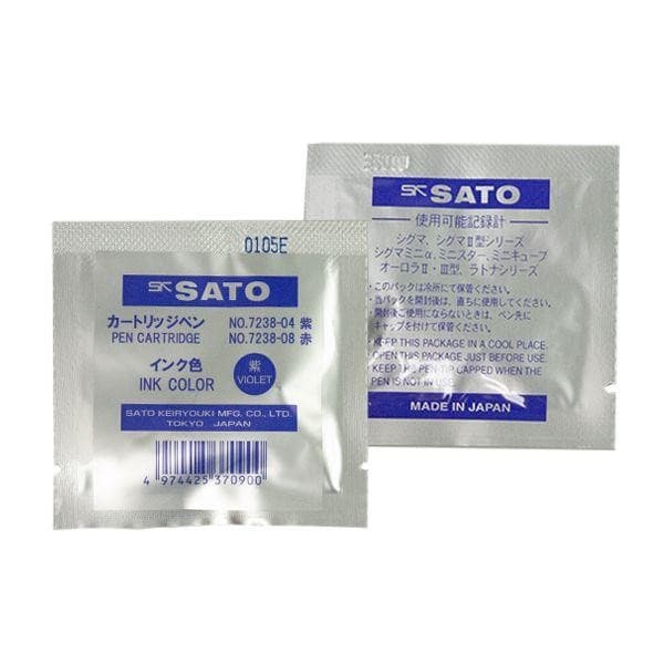 SK Sato SK-7210-90 Spare Cartridge Pen (สีม่วง) สำหรับเทอร์โมกราฟ / เทอร์โมไฮโกรกราฟ / บารอกราฟ image