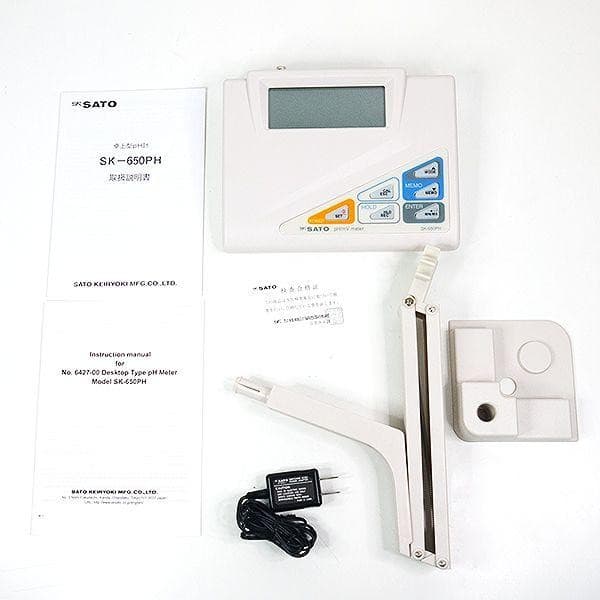 SK Sato SK-650PH เครื่องวัดพีเอชแบบตั้งโต๊ะพร้อมแขนยึดจับ image