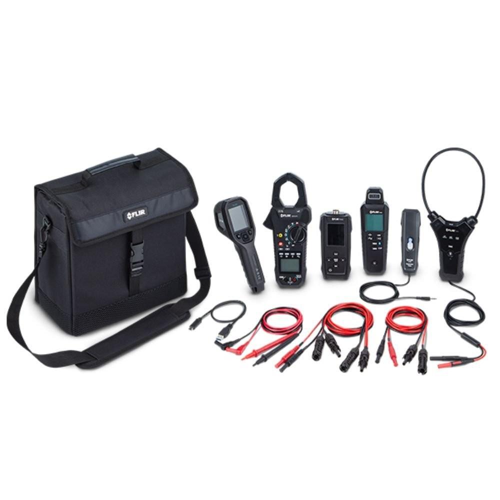 FLIR PV-KIT-2 ชุดเครื่องมือทดสอบระบบโซลาร์เซลล์แบบครบชุด พร้อมแคลมป์มิเตอร์ เครื่องวัดรังสีแสงอาทิตย์ เครื่องทดสอบแผงโซลาร์เซลล์ และกล้องถ่ายภาพความร้อน image