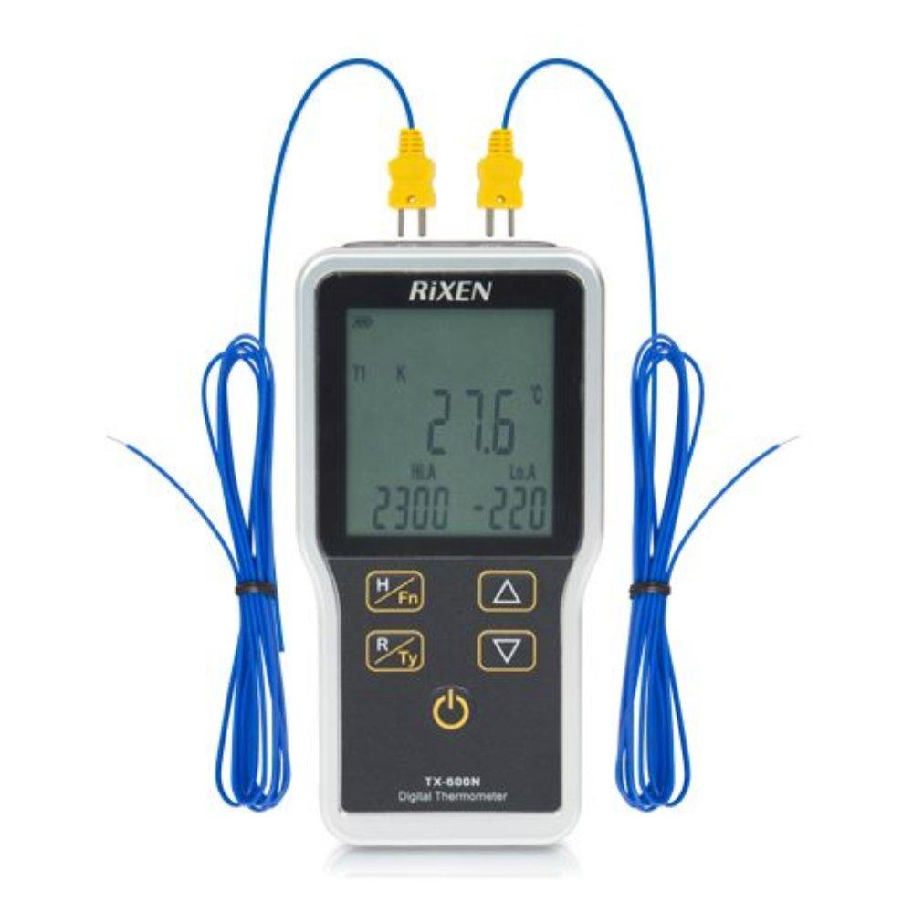 RIXEN TX-600N เครื่องวัดอุณหภูมิ 2 ช่องโพรบ Dual Probe input-photo3