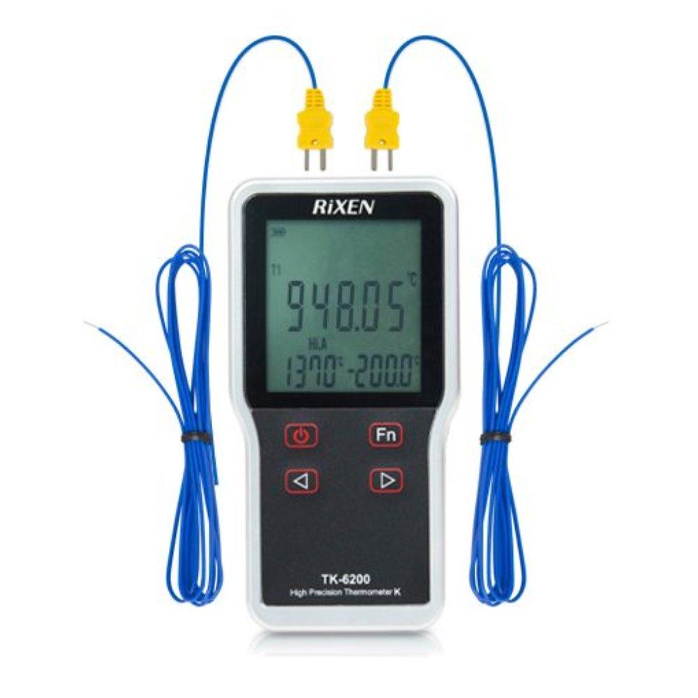 RIXEN TK-6200 เครื่องวัดอุณหภูมิ 2 ช่องโพรบ Dual Type K (CA)-photo3
