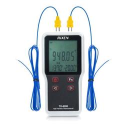 RIXEN TK-6200 เครื่องวัดอุณหภูมิ 2 ช่องโพรบ Dual Type K (CA)-small-photo3