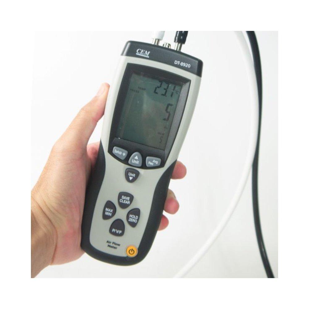 CEM DT-8920 เครื่องวัดความเร็วลมปริมาตรลมและแรงดัน-photo2