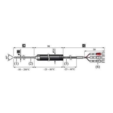 TND TR-8130 โพรบวัดอุณหภูมิ Pt100 Handy Type (Made to order)