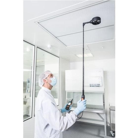 Testo-0635-9372 High-precision vane probe (Ø 100 mm) incl. temperature sensor, fixed cable image