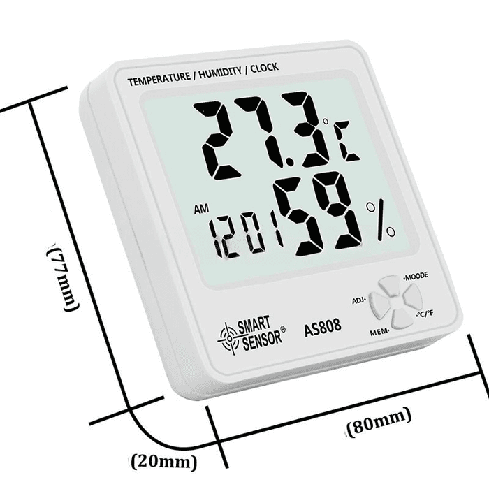 SMART SENSOR AS808 เครื่องวัดอุณหภูมิและความชื้น/นาฬิกา image