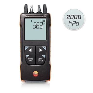 Testo 512-2 เครื่องวัดความแตกต่างของความดัน Digital differential pressure 2000 hPa