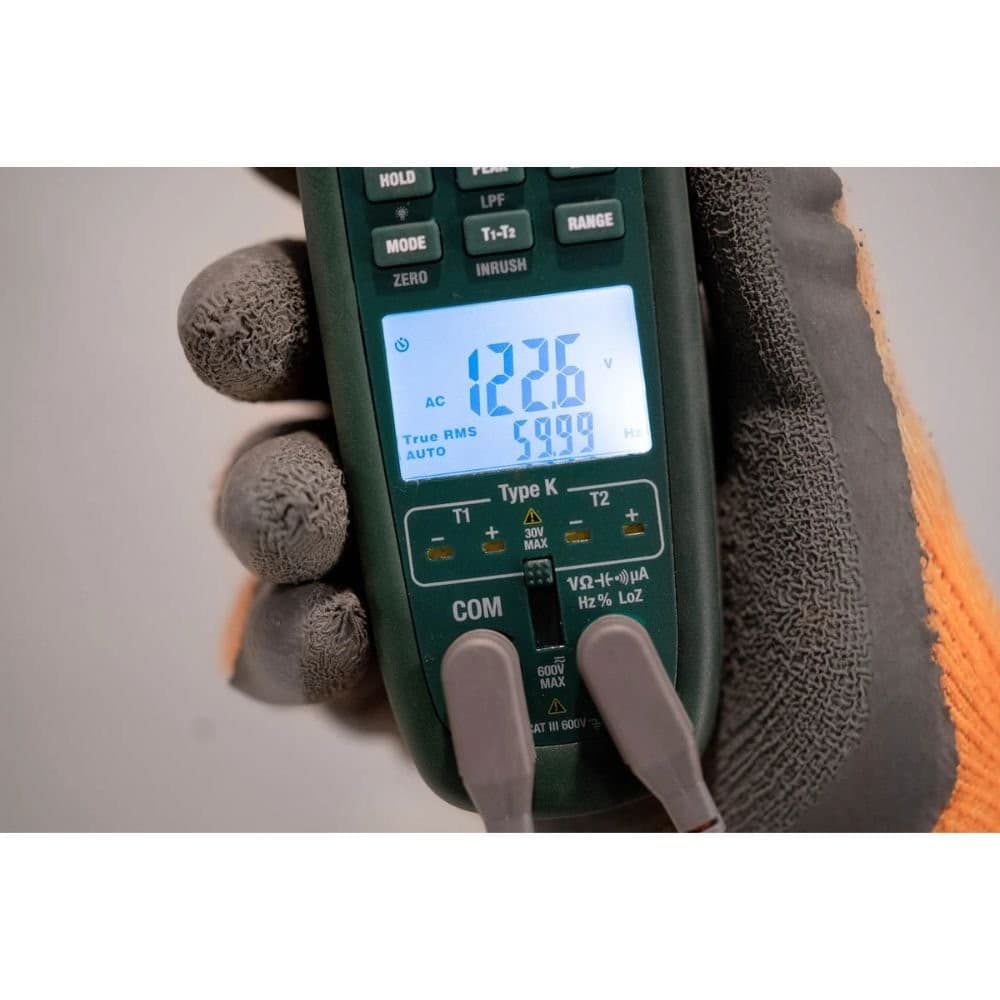 EXTECH EX623A แคลมป์มิเตอร์ 600 A Dual Input Clamp Meter with IR Thermometer and NCV image