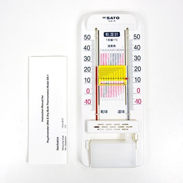 SK Sato SK-1 ไซโครมิเตอร์ กระเปาะเปียก-กระเปาะแห้ง,เครื่องวัดความชื้นอากาศ,Psychrometer  image