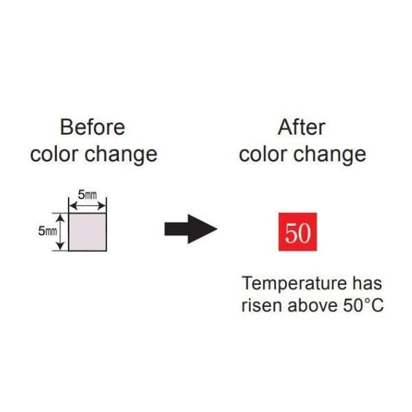 NIGK-No_75 แถบวัดอุณหภูมิ 75°C Temperature label │Pack of 200 pcs image