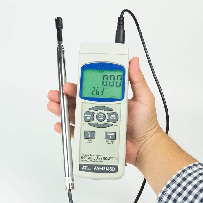 Lutron AM-4214SD เครื่องบันทึกความเร็วลมแบบ Hot Wire | SD Card image