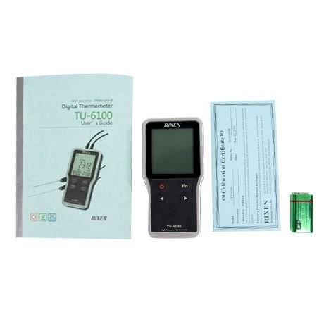 Rixen TU-6100 เครื่องวัดอุณหภูมิ RTD 2 ช่องโพรบ image