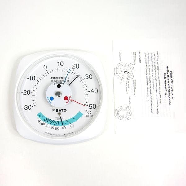 SK Sato MINI-MAX ที่วัดอุณหภูมิและความชื้นสัมพัทธ์ติดผนัง (-30 To 50°C) image