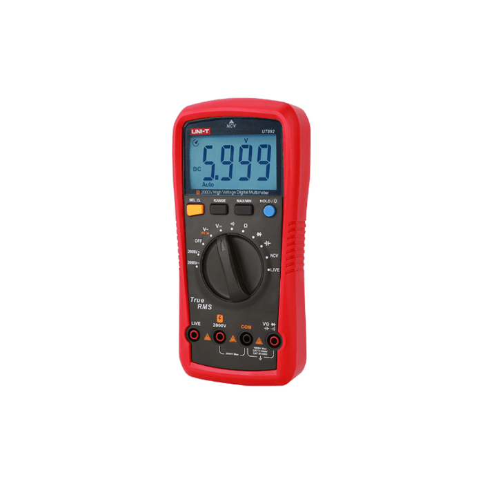 Uni-t UT892 มัลติมิเตอร์ดิจิทัล แรงดันสูง 2000V สําหรับโวลต์มิเตอร์ ทดสอบประจุ True RMS image