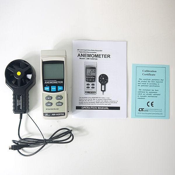 Lutron AM-14207SD เครื่องวัดและบันทึกความเร็วลม 3 In 1 | SD Card image