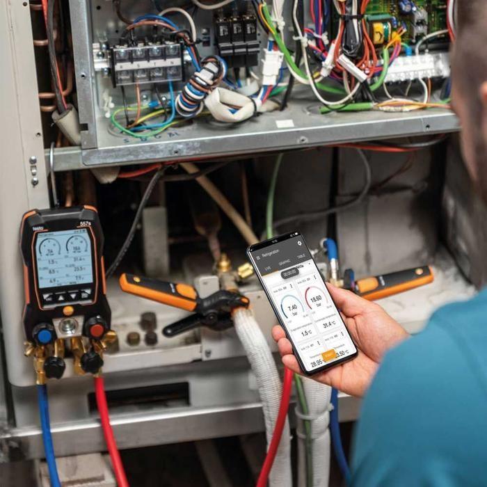 Testo-557s Smart Vacuum Kit เกจวัดน้ำยาแอร์ Smart digital สำหรับงาน HVAC | Bluetooth image
