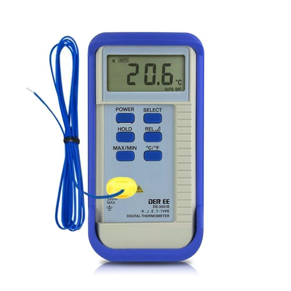 DER EE DE-3001 เครื่องวัดอุณหภูมิดิจิตอล 1 ช่องโพรบ | Type-K (Digital Thermometer Type-K | 1Channel) image