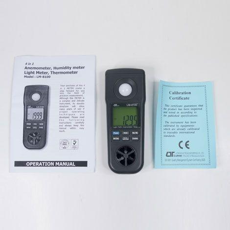 Lutron LM-8100 เครื่องวัดความเร็วลม 4 in 1 image