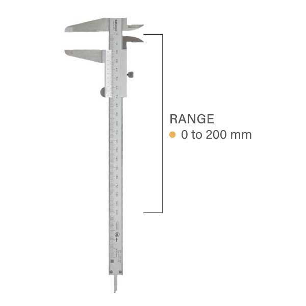 Mitutoyo M-530-108 เครื่องวัดคาลิเปอร์เวอร์เนียร์ (0 ถึง 200mm) image