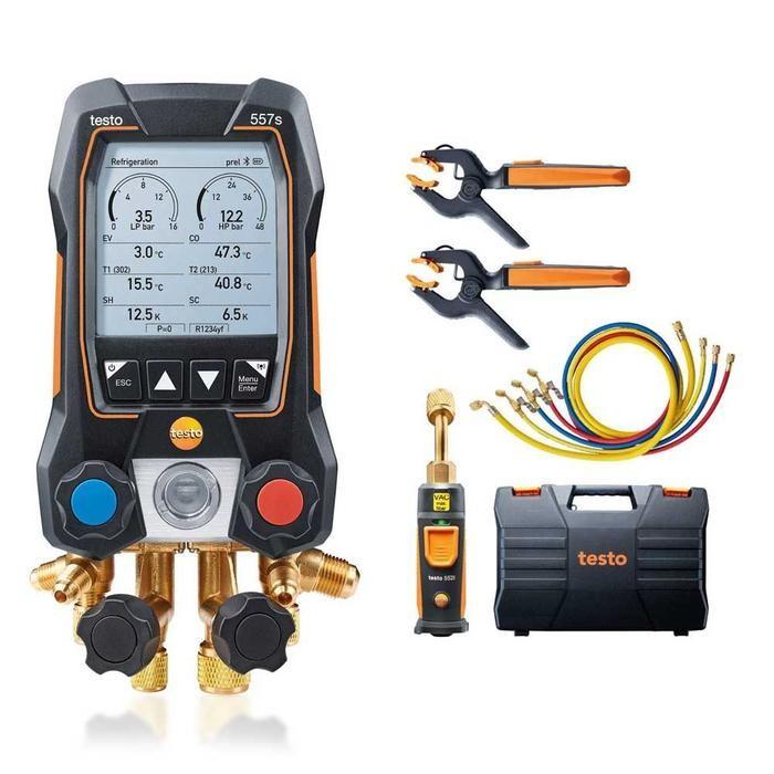 Testo-557s Smart Vacuum Kit With Filling Hoses เกจวัดน้ำยาแอร์ Smart Digital สำหรับงาน HVAC | Bluetooth image